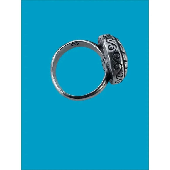 Brighton 1980s Brighton Sayan 925 Sterling Cable Around Cz Statement Ring…Sz 6 - Picture 5 of 8